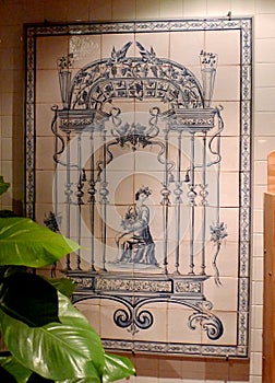 Macau Macao Portugal Vineyard History of Wine Port Portuguese Azulejos Ceramic Tiles Porcelain Macau Mosaic Macao Mosaico photo