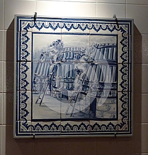 Macau Macao Portugal Vineyard History of Wine Port Portuguese Azulejos Ceramic Tiles Porcelain Macau Mosaic Macao Mosaico photo