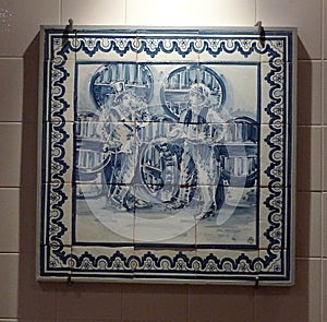 Macau Macao Portugal Vineyard History of Wine Port Portuguese Azulejos Ceramic Tiles Porcelain Macau Mosaic Macao Mosaico photo