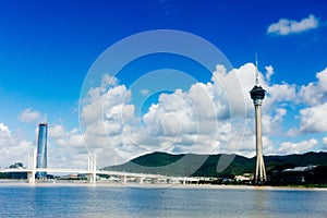 Macau Tower Convention and Sai Van bridge