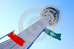 Macau Tower and Flag, Macau, China