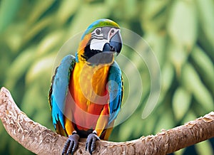 macaw parrot on green nature