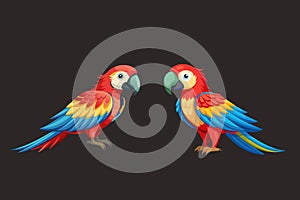 macaw-parrot-white-background-vector-illustration .eps