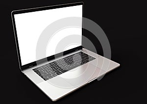 MacBook Pro silver similar laptop computer, front view