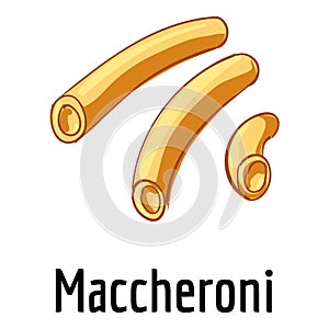 Maccheroni icon, cartoon style