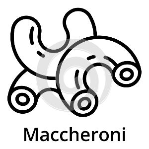 Maccheroni icon, outline style