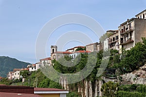 Macchiagodena - Scorcio del centro storico dalla strada provinciale photo