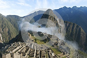 Macchu Picchu morning mist