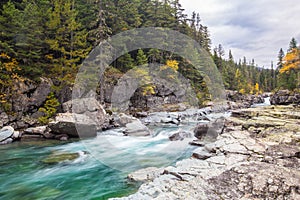 Macdonald creek in Glacier National Park