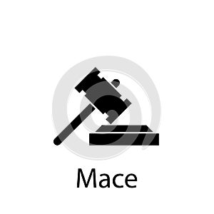 mace, hammer icon. Element of Peace and humanrights icon. Premium quality graphic design icon. Signs and symbols collection icon