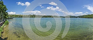 Macedonia, Mladost Lake near Veles city, Panoramic view