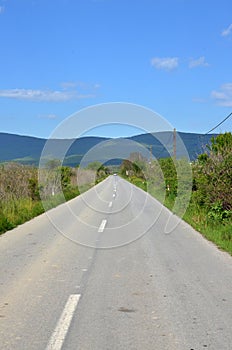 Macedonian Road in spring photo