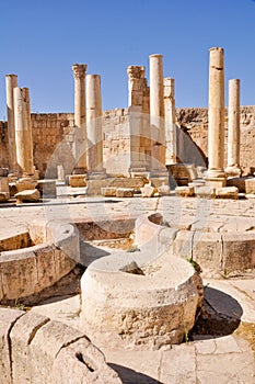 The macellum (the market), Jerash (Jordan)