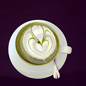 Macha green tea latte