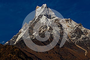 Machapuchare Nepal mountain peak