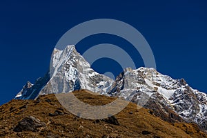 Machapuchare Nepal mountain peak