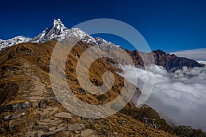 Machapuchare Nepal mountain peak