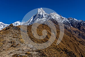 Machapuchare Nepal mountain peak