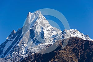 The Machapuchre in the Annapurna region