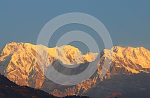 Machhapuchhre Himalaya mountain landscape Annapurna Pokhara Nepal photo