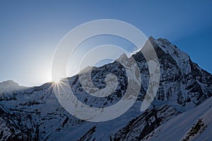 Machhapuchhre at sunrise