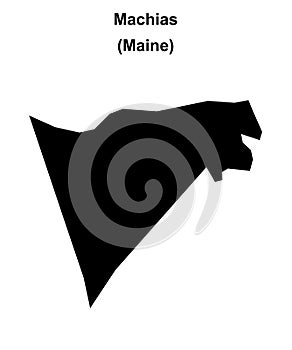Machias outline map