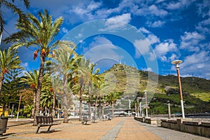 Machico near airport in Madeira, Portugal