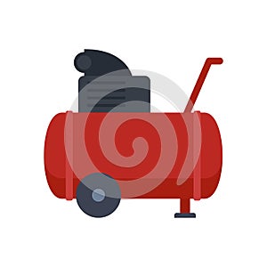 Machine air compressor icon flat isolated vector