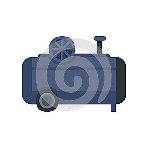 Machine air compressor icon flat isolated vector