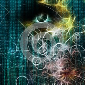 Machine binary and human visage