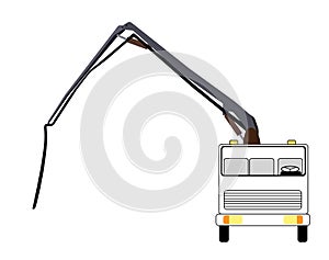 Machine Concrete Pump. Vector Illustration