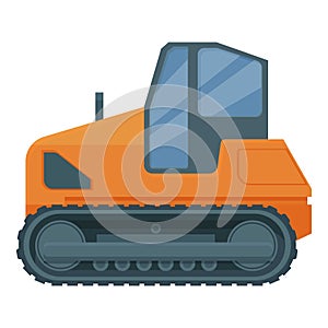 Machine crawler icon cartoon vector. Heavy tractor