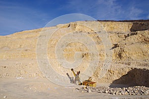 Machine for crushing stone in Quarry