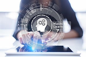 Machine Deep learning algorithms, Artificial intelligence, AI, Automation and modern technology in business as concept.