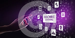 Machine Deep learning algorithms, Artificial intelligence, AI, Automation and modern technology in business as concept.