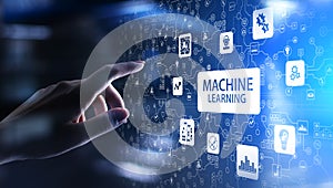 Machine Deep learning algorithms, Artificial intelligence, AI, Automation and modern technology in business as concept.