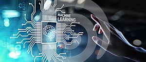 Machine Deep learning algorithms, Artificial intelligence, AI, Automation and modern technology in business as concept
