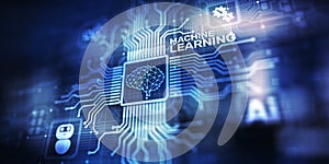 Machine Deep learning algorithms, Artificial intelligence, AI, Automation and modern technology in business as concept