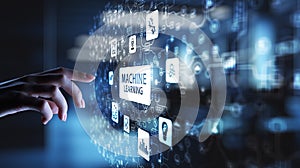 Machine Deep learning algorithms, Artificial intelligence, AI, Automation and modern technology in business as concept