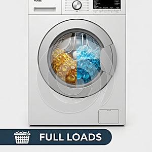 The machine features a control panel with dials and buttons on top