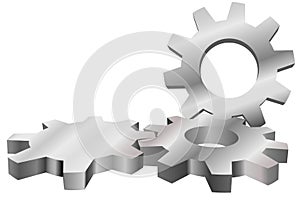 Machine gears mesh form industrial background