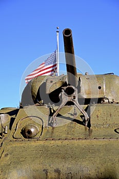 Machine gun on an Army tank