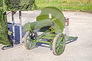 Machine gun green color Maxim system