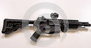 Machine gun rifle isolated white background