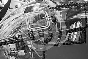 Close up of a propeller jet engine