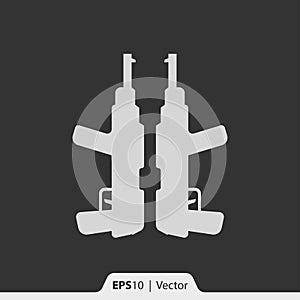Machine guns icon for web and mobile