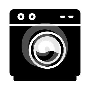 Machine vector glyph flat  icon