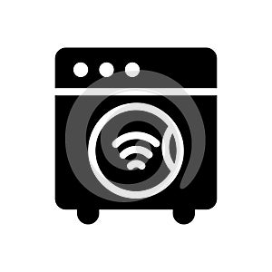 Machine vector glyph flat  icon