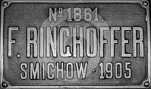 Machine identification plate