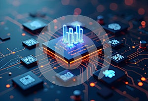 Machine Learning AI Icon Chipset